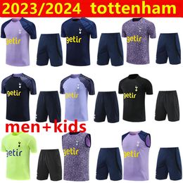 2024 2025 Spurs Set de chándal Del Chandal 24 25 Tottenhames Survetement Hijo Lo Celso Ndombele Man Traje de entrenamiento de fútbol de mangas de mangas cortas
