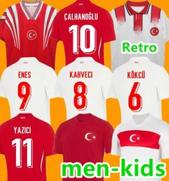 2024 2025 Turquie Jerseys Euro Cup 1996 Hakan Tugay Burak Kenan Karaman Hakan Calhanoglu Zeki Celik Sukur Ozan Kabak Yusuf Yazici Turquia Football Shirt