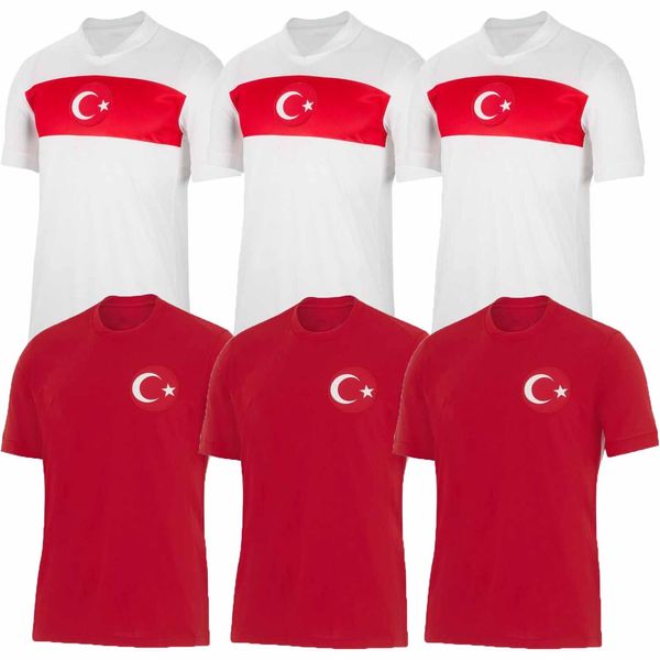 2024 2025 Turkiye Soccer Jersey Euro Cup 24 Turquía Equipo Nacional Hogar lejos Demiral rojo blanco Kokcu Yildiz Enes Calhanoglu Camisetas de fútbol Kit