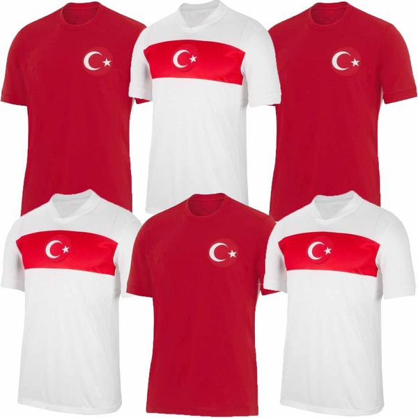 2024 2025 Camisa de fútbol de jersey de fútbol de Turkiye Europen 24 Turquía Equipo Nacional Hogar lejos Demiral rojo blanco Kokcu Yildiz Enes Calhanoglu Calidad Top Kit de fútbol