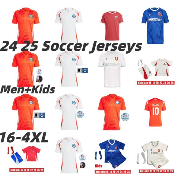 2024 2025 Universidad de Chile Soccer Jersey Assadi 24 25 Guerrero Diaz Fernandez Vidal Alexis Medel Valdes Mendez Aravena Men Kids Suazo Brereton Football Shirt 4xl