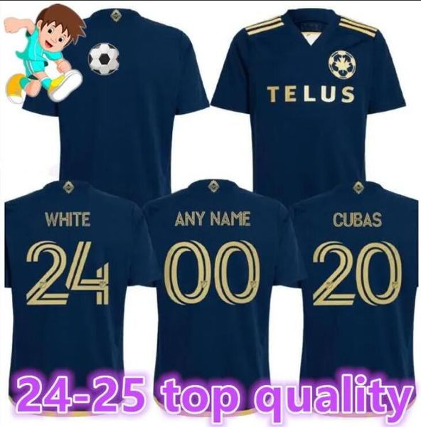 2024 2025 Jerseys de fútbol de Vancouver Whitecaps Home Away Men Kids Full Kits Fans Jugador Versión 24 25 Camisa de fútbol Tailandia Calidad88