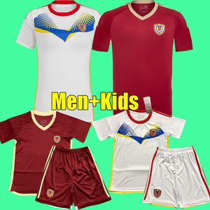 2024 2025 Venezuela Jerseys de football Kit enfants 24 25 Chemise de football Hommes Accueil Rouge Blanc Camisetas Copa America CORDOVA SOTELDO RINCON BELLO SOSA RONDON