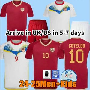 2024 2025 Venezuela Soccer Jerseys Kit para niños 24/25 Equipo nacional Camiseta de fútbol Hombres Hogar Rojo Visitante Blanco Camisetas Copa América CORDOVA SOTELDO RINCON BELLO SOSA
