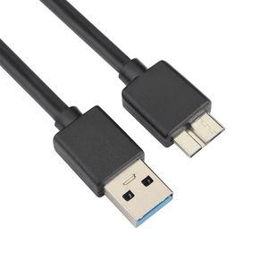 2024 20 cm Haute vitesse USB3.0 Câble adaptateur noir USB 3.0 Angle droit Type un connecteur mâle mâle à micro B pour calcul pour USB à haute vitesse