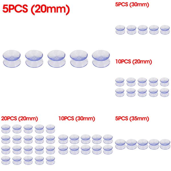 2024 20 pièces Double face ventouse 20/30/35Mm vide antidérapant clair ventouses pour verre voiture fenêtre cuisine Table haut entretoise support