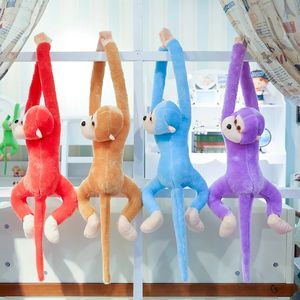 2024 21.6 inch/55 cm Kids Soft Animal Monekys Knuffels Leuke Kleurrijke Lange Arm Aap Knuffeldier pop Geschenken Nieuwe