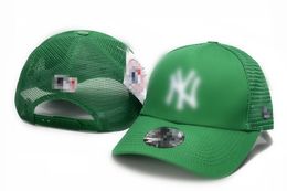 2024 21 kleuren zomer gaas Verstelbare Letter Ny baseball cap voor mannen en vrouwen modieuze verstelbare katoenen hoeden zonnebrandcrème hoed eend tong hoed N14