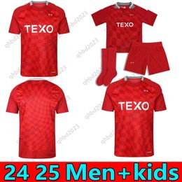 2024 25 Jerseys de football Aberdeen McGrath Clarkson Jensen Mackenzie Devlin Barron Duk Home Football Shirts Man Kdis Kit