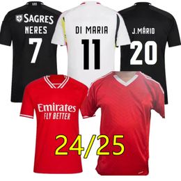 2024 25 Benficas voetbalshirts di Maria Seferovic Waldschmidt Pizzi Rafa G.Ramos 24 25 Home Away Men Kids Kit voetbal Shirts Otamendi Kokcu