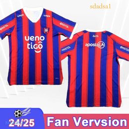 2024 25 Cerro Porteno Mens Soccer Jerseys Fernando Cecilio D. J. ITURBE Bobadilla Home Red Blue Football Shirt Adult Adult Short Manneve Uniforms