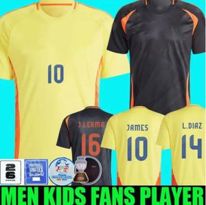 2024 25 Colombie Away Soccer Jerseys Copa America 24 25 Falcao James Home Football Shirt Cuadrado National Team Men Kids Kit Kit Camiseta de Futbol Maillot S-2xl Uniforme