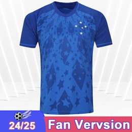 2024 25 Cruzeiro Wesley Mens Soccer Jerseys William Nikao M.Vital Machado W.Ribeiro Home Courts de football Shirts Football