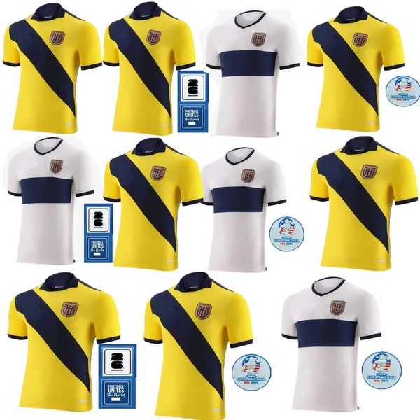 2024 25 Equipo nacional de Ecuador Cómodo para usar camisetas de fútbol VALEMNCIA Martínez Hincapie D. Palacios M. Caicedo Local Visitante Tercera camiseta de fútbol Copa América