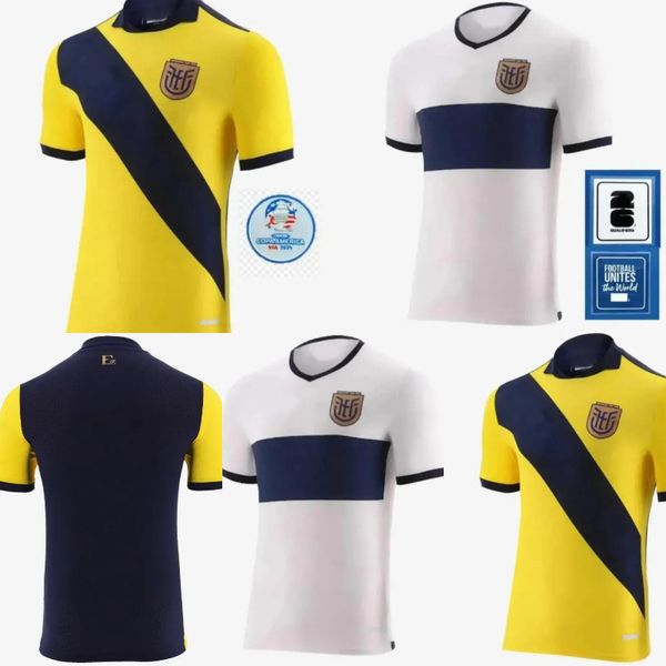 2024 25 Jerseys de football de l'Équateur 24 25 Ecuadors Valemncia Martinez Hincapie D. Palacios M. Caicedo Home Away 3rd Fotball Shirts Copa America Tracksuit Suit Maillot Foot