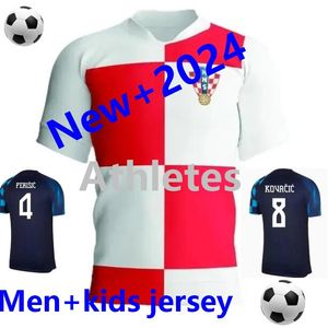 2024 25 Europees Kampioenschap 24 Kroatisch MODRIC voetbalshirt Nationaal team MANDZUKIC PERSIC KALINIC Kroatisch voetbalshirt Thuis- en uitwedstrijd voor heren Set voor kinderen
