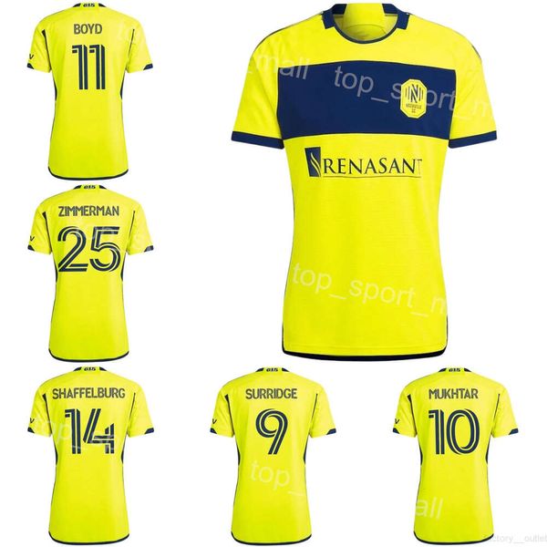 2024-25 Nashville SC Soccer 10 Maillot Hany Mukhtar 11 Tyler Boyd 2 Daniel Lovitz 12 Teal Bunbury 18 Shaq Moore 5 Jack Maher 14 Jacob Shaffelburg Kits de maillots de football