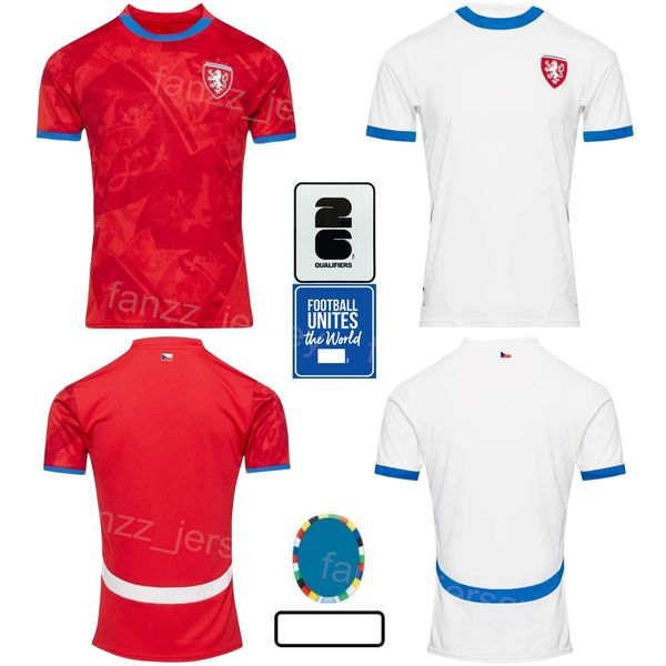 2024-25 Équipe nationale République tchèque 4 Krejci Soccer Jerseys Man Euro Cup 7 Barak 19 Chory 2 Zima 22 Soucek 10 Schick Doudera Jurasek Provod Hlozek Football Shirt Kits