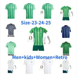 2024 25 Jerseys de fútbol de la Eurocera de Irlanda del Norte 23 24 Evans Lewis Saville Thompson McNair Ballard Man Kits Kits Football Shirt 1979 1988 1990 1992 1994 Retro