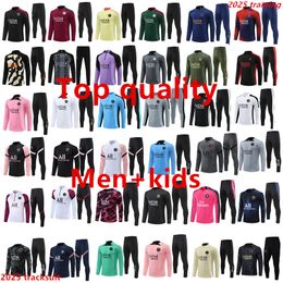 2024 25 PSGTRACKSIT Paris Tracksuit Training Mbappe Chandal 21 22 23 24 25 Survetement Tuta Retro Futbol Psges voetbal Tracksuit voetbal Tracksuit Kid Men Kids Kit