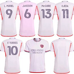 2024-25 SC Orlando City 5 ARAUJO camisetas de fútbol 17 THORHALLSSON 3 SANTOS 11 OJEDA 10 TORRES 13 McGUIRE 77 ANGULO 7 ENRIQUE LODEIRO SMITH CARTAGENA Kits de camiseta de fútbol