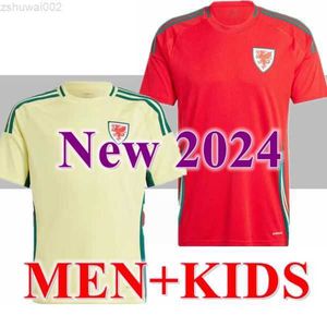 2024 25 Camisetas de fútbol de Gales BALE WILSON ALLEN RAMSEY Copa mundial del equipo nacional Rodon VOKES Camiseta de fútbol local Manga corta Uniformes para adultos Fans Player