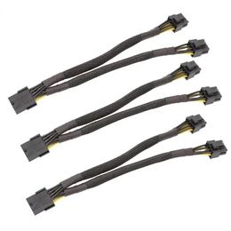 2024 25 cm Cable de gpu de 25 cm Cable GPU Cable PCIe 8 pin hembra a doble pin (6+2) Masculino Extensión de adaptador de alimentación PCI Expresión para la extensión del adaptador de alimentación PCIe