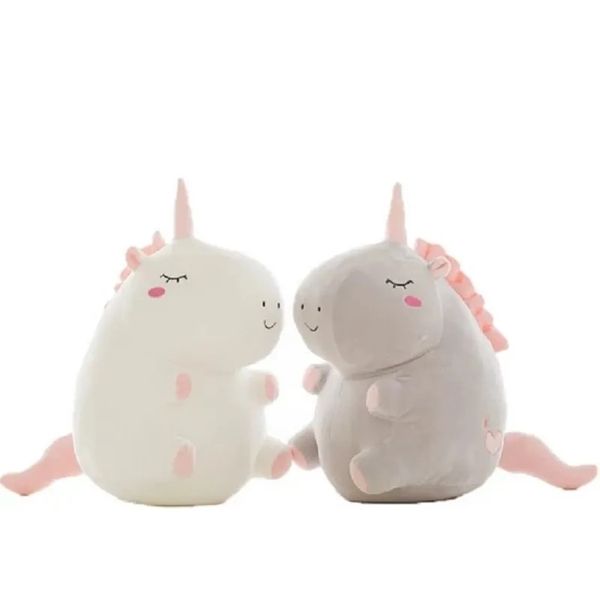 2024 25cm juguete de peluche de unicornio muñeco de unicornio gordo lindo animal relleno suave almohada bebé niños juguetes para niña cumpleaños regalo de Navidad