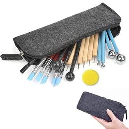 2024 25pcs Pottery Clay Sculptipt Tools Tools Pottery sculptiver Tool Kit avec sac de transport pour les professionnels des débutants modélisation de la poterie bricolage