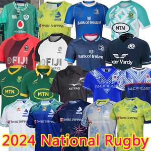2024 25Rugby truien Zuid-Engeland Afrikaans Ierland Rugby Zwart Leinster Samoas RUGBY Schotland Fiji nationaal Rugby Jersey Home Away heren rugbyshirt Jersey Rugby