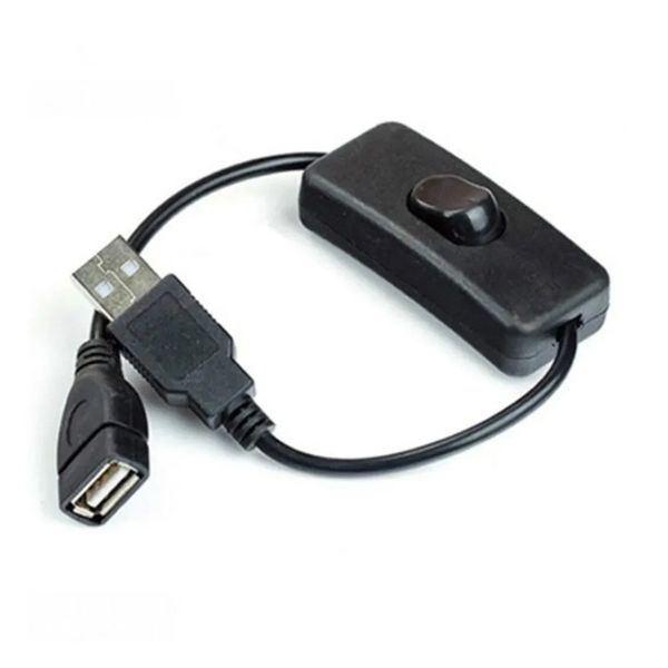 2024 cable USB de 28 cm con extensión de cable de encendido/apagado para la lámpara USB Línea de alimentación del ventilador USB Línea de alimentación duradera Adaptador de venta en caliente2.Cable de extensión USB