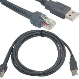 2024 2M USB à RJ48 RJ50 Câble de données du scanner pour LS1203 LS2208 LS4208 LS3008 CBAU01-S07ZAR SYMBOL BARCODE SCANNER Câble pièce Drop Drop pour LS1203 Câble de données du scanner