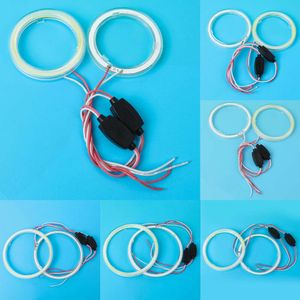 2024 2PCS 60 mm-12mm anges LED Circle Circle Headlight Motorcycle Ring Aperture Lampe Automobile COB LED LED