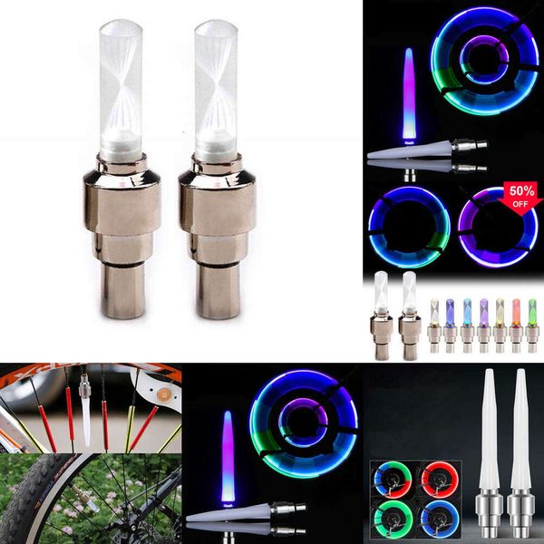 2024 2pcs Valbéfre de roue d'éclair coloré LED de décoration de lampe à vélo pour les capteurs de mouvement de moto