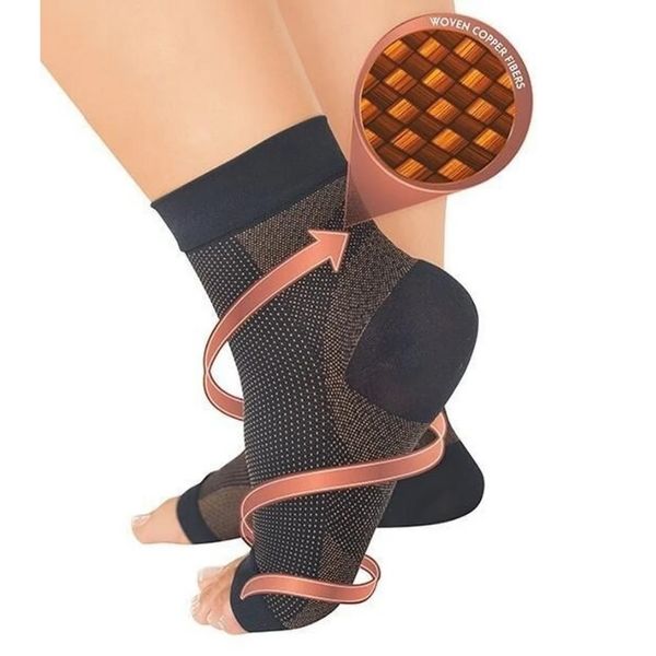 2024 2pcs/calcetines de compresión de tobillo de doble deportes anti-fatiga cubierta de malla transpirable cubierta de la tobilla del pie seguro, aquí están los