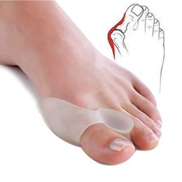 2024 2pcs Siliconen gel duimcorrectiebunion Little Teen Protector Separator Hallux Valgus Finger Sleurstraalverzorgingsreliefpads