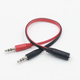2024 3.5mm 1 Vrouw Naar 2 Mannelijke AUX Audio Kabel Mic Splitter Kabel Oortelefoon Hoofdtelefoon Adapter Kabel voor telefoon Pad Mobiele