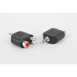 2024 3,5 mm/6.35 Vrouw tot 2 RCA mannelijke f/m of m/f mannelijke aansluiting naar 2 dubbele RCA vrouwelijke plug AV stereo audio -adapter y plug splitter connector zeker,