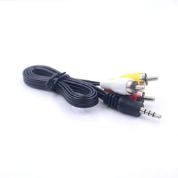 2024 3,5 mm Jack a 3 RCA Audio masculino Audio Aud Cable Aux Aux Cable Estereo 3RCA Estándar Convertidor Cable para altavoc