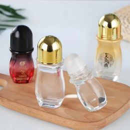 2024 30/50ml Essential Oil Roller Bottle Empty Refillable Clear Glass Roller Bottle Perfume with Roller Travel Cosmetic Container