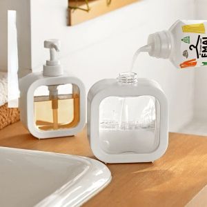 2024 300/500 ml Dispens de savon de salle de bain Rempillable lotion shampooing Gel Gel Dispensateur de voyage portable Pumpe de bain vide