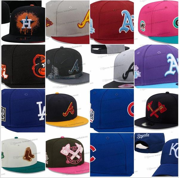 2024 33 couleurs Hommes Basball Snapback Chapeaux Sports Team Chicago Chapeau Hommes Noir Doré Patché sur le côté Hip Hop Sports Casquettes Réglables Chapeau Oc4-04