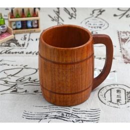 2024 350ml Estilo clásico Copa de madera natural Tazas de cerveza de madera Beber para fiesta Regalos novedosos ecológicos "para tazas de cerveza de madera"