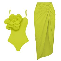 2024 Bikini de fleurs 3D avec couverture de maillot de bain de luxe Femmes Sexe de maillot de bain floral