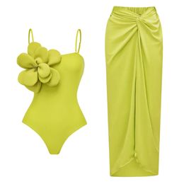 2024 Bikini de fleurs 3D avec couverture de maillot de bain de luxe Femmes Sexe de maillot de bain floral