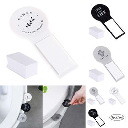 Lève-couvercle de siège de toilette Portable, outil de fermeture sanitaire, poignée de levage pour voyage, maison, salle de bains, Gadgets de toilette, accessoires, 3 pièces, 2024