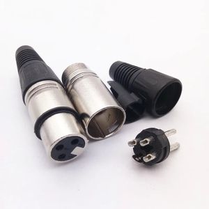 2024 3PIN XLR Micrófono Adaptador de audio ENCHUNO 3 PIN XLR Terminales de cable de cañón de conector femenino XLR para el conector de soldadura de micrófono seguro, aquí están