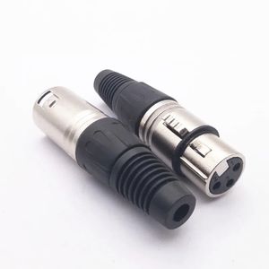 2024 3PIN XLR Microfoon Audio -adapter Stop 3 Pin XLR Mannelijke vrouwelijke connector Kannonkabelaansluitingen voor MIC -soldeerconnector voor XLR