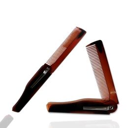 2024 4 couleurs 170 x 20 x 10 mm peigne de cheveux pliable Clip de poche moustache moustache peigne peigne coiffure outil de coiffure peigne pour les soins de cheveux