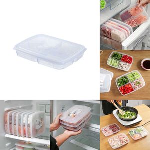 2024 4 grilles boîte de stockage de fruits alimentaires compartiment portable réfrigérateur congélateur organisateurs sous-emballés viande oignon gingembre bac à légumes transparent